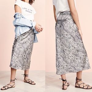 Free People Normani Bias Silky Midi Maxi Skirt
